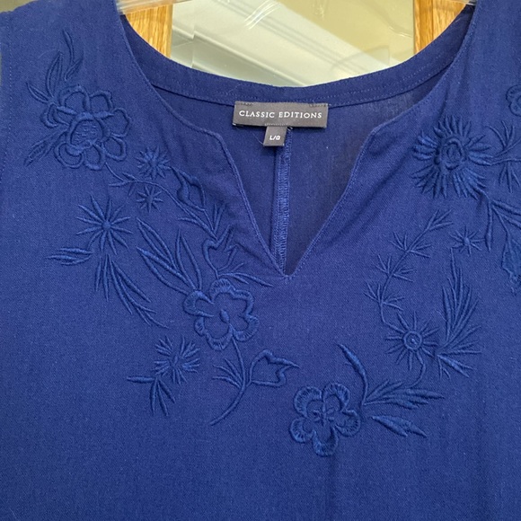 Linen blend sheath dress. - Picture 2 of 5